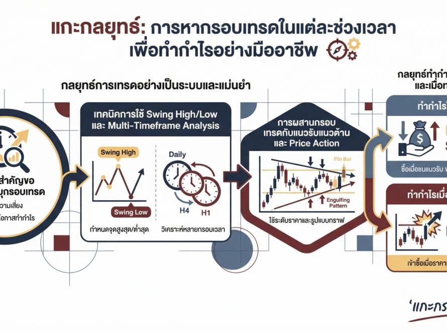 อินโฟกราฟิกสรุปเรื่อง การหากรอบเทรดในแต่ละช่วงเวลา | แกะกราฟกับกุ๊ก