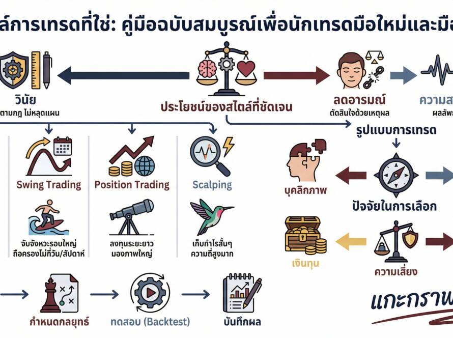 อินโฟกราฟิกสรุปเรื่อง หาสไตล์การเทรด | แกะกราฟกับกุ๊ก