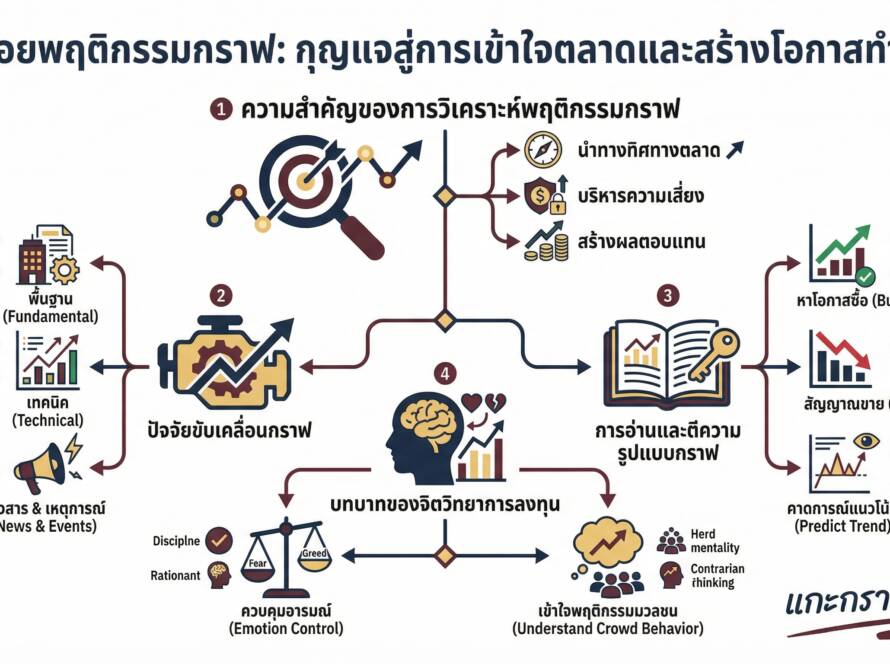 อินโฟกราฟิกสรุปเรื่อง เข้าใจพฤติกรรมกราฟ รู้รอบของตลาด | แกะกราฟกับกุ๊ก