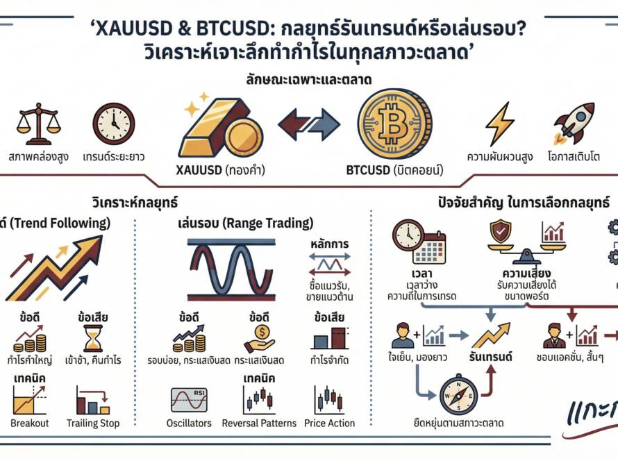 อินโฟกราฟิกสรุปเรื่อง Xauusd / Btcusd จะรันเทรนหรือ เล่นรอบดี | แกะกราฟกับกุ๊ก