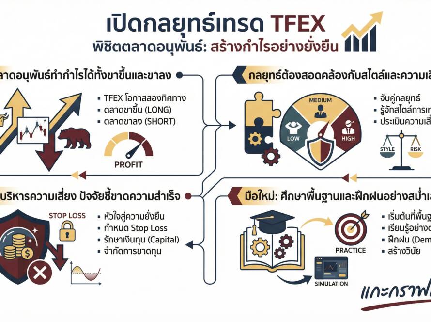 อินโฟกราฟิกสรุปเรื่อง การวางกลยุทธ์ในการเทรด TFEX (LIVE)🔴 | แกะกราฟกับกุ๊ก