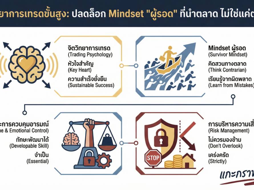 อินโฟกราฟิกสรุปเรื่อง จิตวิทยาการเทรด ทำไม "ผู้รอด" ถึง "นำตลาด" (ไม่ใช่ "แห่ไปตามตลาด")