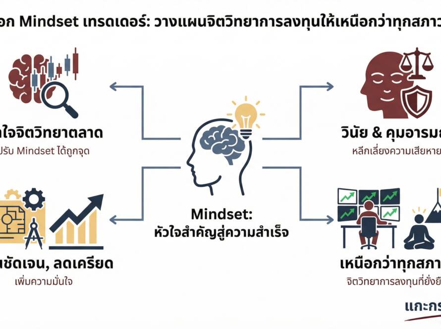 อินโฟกราฟิกสรุปเรื่อง การวาง Mindset ในแต่ละช่วงเวลา | แกะกราฟกับกุ๊ก