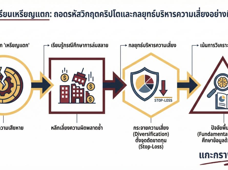 อินโฟกราฟิกสรุปเรื่อง แกะบทเรียนเหรียญแตก เราเรียนรู้อะไรจากบทเรียนครั้งนี้ | แกะกราฟกับกุ๊ก