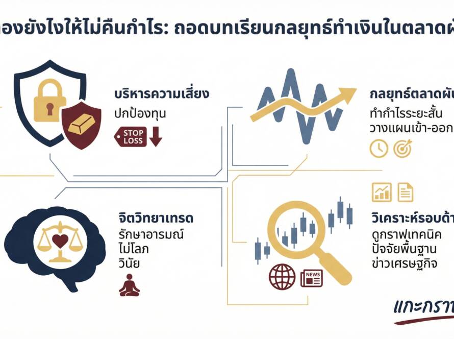 อินโฟกราฟิกสรุปเรื่อง เทรดทองยังไงให้ไม่คืนกำไร | บทเรียนจากสัปดาห์ที่ตลาดวิ่งแรง | แกะกราฟกับกุ๊ก