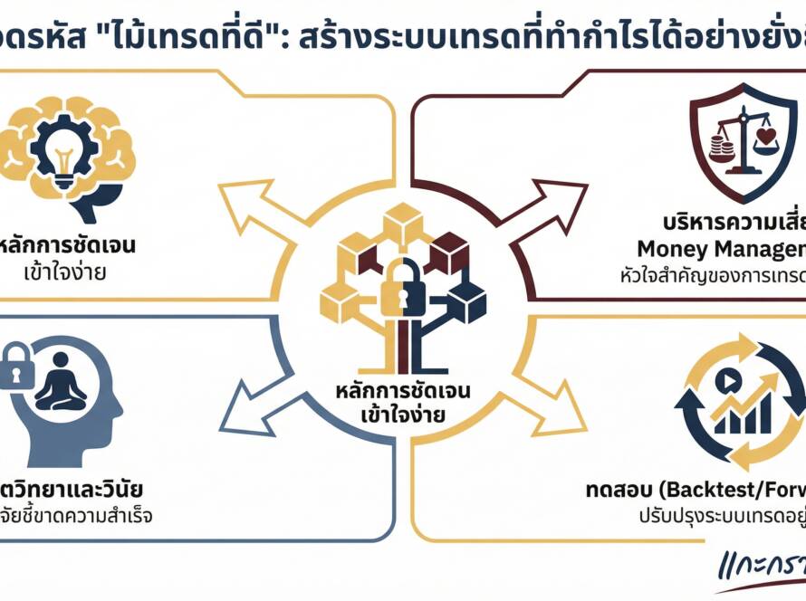 อินโฟกราฟิกสรุปเรื่อง ไม้เทรดที่ดี ต้องมีอะไรบ้าง | แกะกราฟกับกุ๊ก