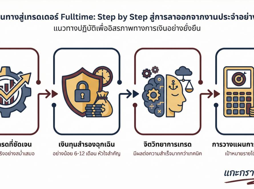 อินโฟกราฟิกสรุปเรื่อง Step ในการก้าวข้าม กว่าจะเป็น Fulltime | แกะกราฟกับกุ๊ก