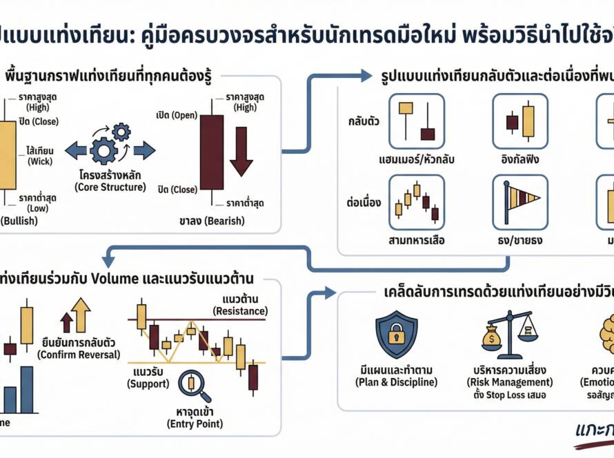อินโฟกราฟิกสรุปเรื่อง Ep 07 รูปแบบแท่งเทียน และวิธีการนำไปใช้