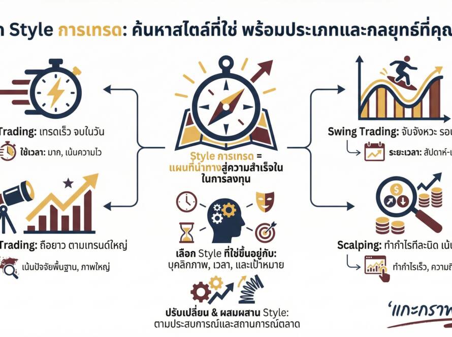 อินโฟกราฟิกสรุปเรื่อง Style การเทรด มันมีกี่แบบ | แกะกราฟกับกุ๊ก