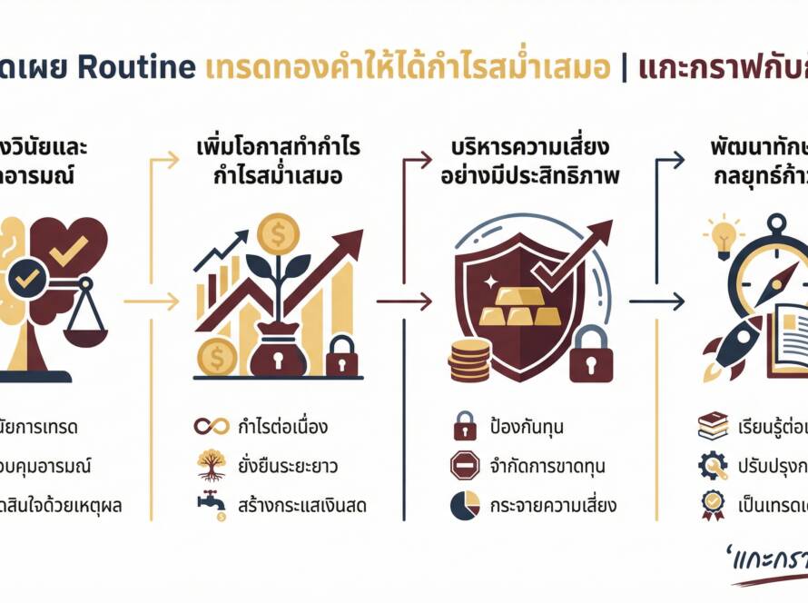 อินโฟกราฟิกสรุปเรื่อง Routine ในการเทรดทองคำ | แกะกราฟกับกุ๊ก