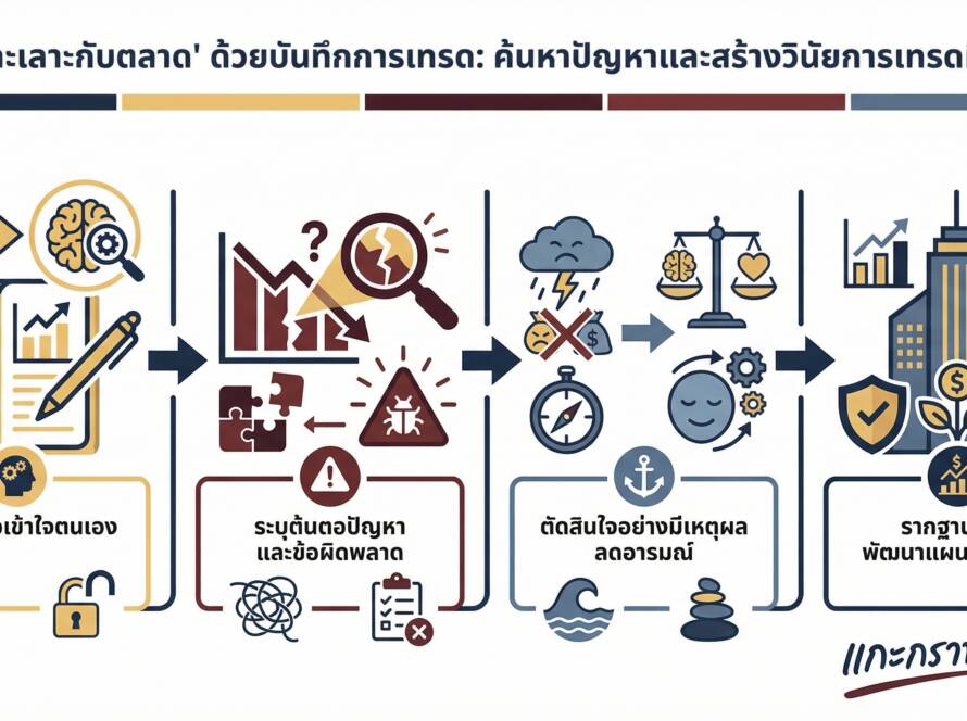 อินโฟกราฟิกสรุปเรื่อง เทรดแล้ว "ทะเลาะกับตลาด"? "บันทึกการเทรด" ช่วยให้ "หยุดได้" เพราะรู้ "ปัญหาคืออะไร"