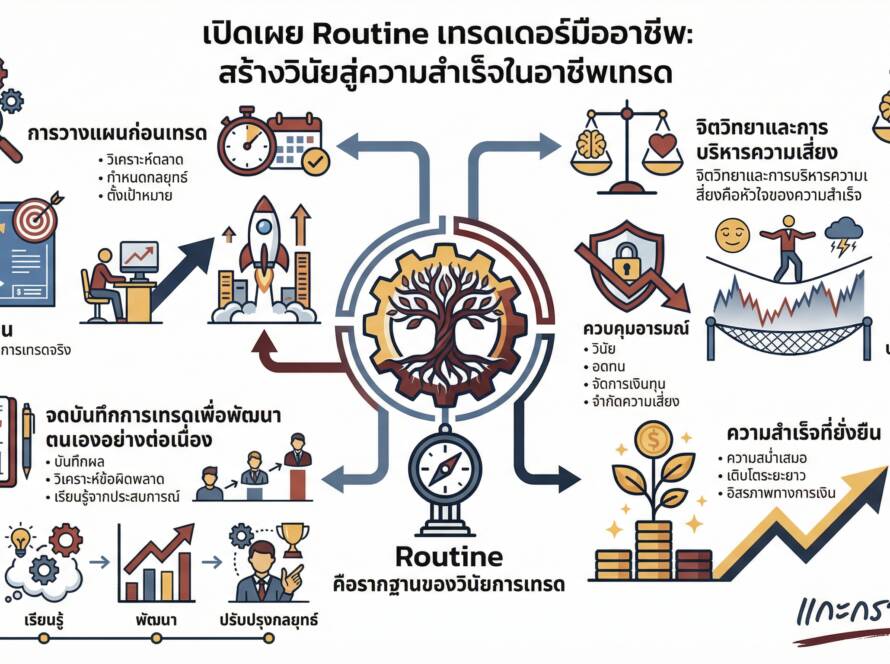 อินโฟกราฟิกสรุปเรื่อง Routine ของ อาชีพเทรด | แกะกราฟกับกุ๊ก