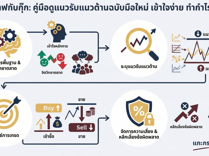อินโฟกราฟิกสรุปเรื่อง วิธีการดู แนวรับ - แนวต้าน แบบเข้าใจง่าย