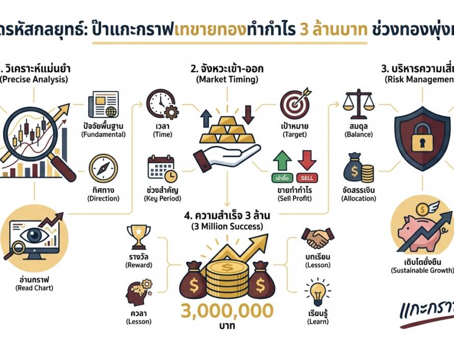 อินโฟกราฟิกสรุปเรื่อง ย้อนรอยวีคที่แล้ว! ช่วงทองพุ่งหนัก ป๊าเทขายรับเงิน 3 ล้าน! 😱💰