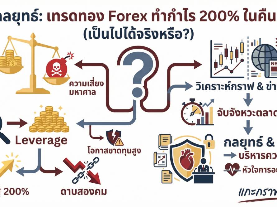 อินโฟกราฟิกสรุปเรื่อง เทรดทอง Forex โตขึ้น 200%ในคืนเดียว 📈💲 | แกะกราฟกับกุ๊ก